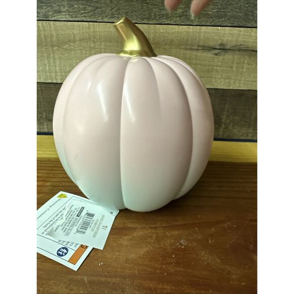 Halloween Bullseye Jack -O- Lantern Pumpkin pink blue Ombre Color Changing 8” - Picture 9 of 11